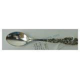 Sterling silver demitasse spoon, 4", 14gr