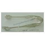 Web sterling silver pierced pair of sugar tongs,