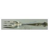 Sterling silver pierced cold meat fork 8 3/4",