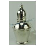 Sterling silver over glass single shaker, 3 1/4"