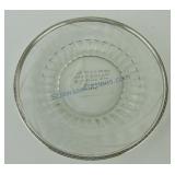 Weidlich etched glass plate with sterling silver