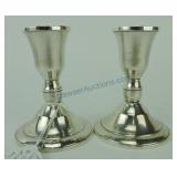 Duchin sterling silver weighted pair of candle