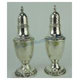 Cornwell sterling silver weighted pair of salt &