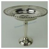 Sterling silver weighted reticulated compote 6"