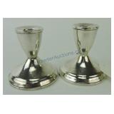 Duchin sterling silver weighted pair of candle