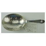 Edward Rorke & Co julep strainer, ca 1880,