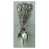 Set of 4 silver plate demitasse spoons with