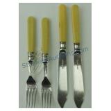 Set of Lascelles EPNS fish knives & forks, 2 each