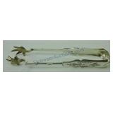Ornate silver plate sugar tongs, Duhme & Co,