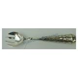 Fancy silver plate salad fork 12"