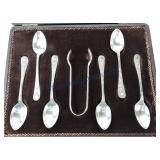 7 piece silver plate coffee set with sugar