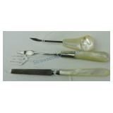 MOP handled lot of 3 manicure utensils