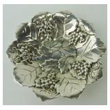 Poole sterling silver serving bowl with grape