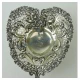 Gorham sterling silver Repousse heart shape