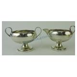 KMK sterling silver cream & sugar