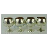 Gorham set of 4 sterling silver cordial shot
