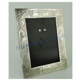 Sterling silver newborn baby picture frame, 1949,