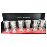 Towle sterling silver set of 6 cordials in