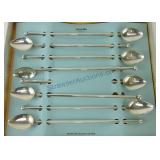 Set of 8 Aucello sterling silver sipper spoons in