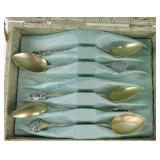 Set of 5 sterling silver and enamel