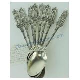 Rare set of 8 sterling silver spoons "British