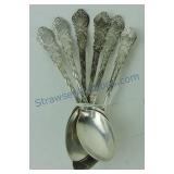 Gorham set of 6 sterling silver teaspoons,