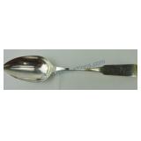 Early coin silver serving spoon by S & S Wilson,
