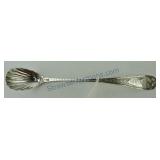 Early American sterling silver mustard spoon,