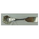Early American coin silver master salt spoon