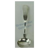 Early coin silver gravy ladle, Wingate & Talb,