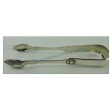 Georgian Scottish sterling silver sugar tongs,