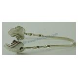 Sterling maple leaf sugar tongs, 3 1/2", 8gr