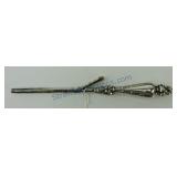 Sterling silver handled Victorian curling iron,