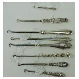 Sterling silver handled lot of 8 Victorian