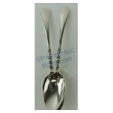 Lunt sterling silver pair teaspoons, Nellie