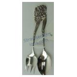 Whiting sterling silver ramekin fork/spoon set,