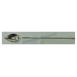 Wallace sterling silver straw spoon, 8 1/4",