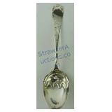 W & H sterling silver Victorian spoon with floral