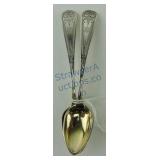 J.E. Caldwell sterling silver pair spoons,