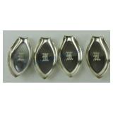 Webster sterling silver set of 4 spoon rests,