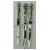 Sterling silver handled lot of 3 letter openers