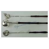 Sterling silver and wood handled lot of 3