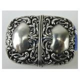 Sterling silver soap box, monogrammed,