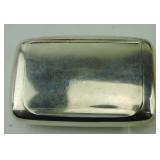 English sterling silver snuff box, Vermeil