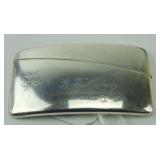 Sterling silver calling card case, 1904, 1.6oz+