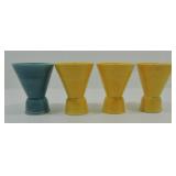 Harlequin lot of 4 double egg cups