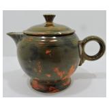 Vintage Fiesta RARE large teapot, red/brown