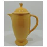 Vintage Fiesta coffee pot, yellow, nick to finial