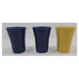 Vintage Fiesta lot of 3 water tumblers