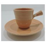 Fiesta Post 86 AD cup & saucer, apricot